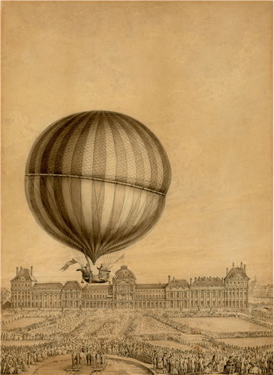 Picture Of First Balloon Flight By Jacques Charles December 1 1783