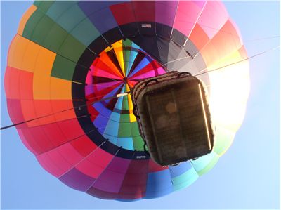 Picture Of Floating Hot Air Balloon