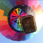 Picture Of Floating Hot Air Balloon