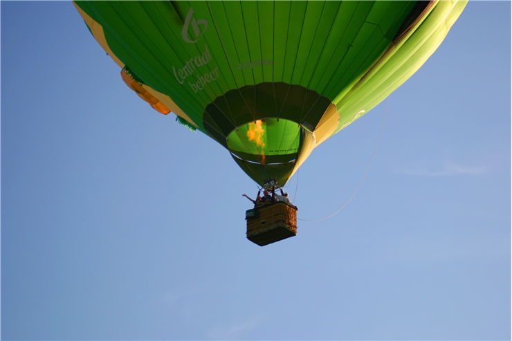 Picture Of Green Hot Air Balloon